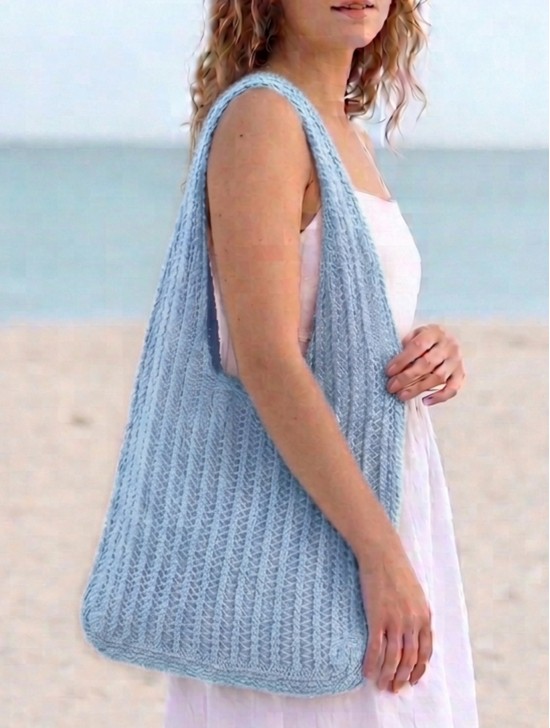 Solid Color Crochet Beach Tote Bag Solid Color Crochet Beach Tote Bag
